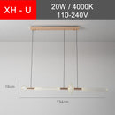 Modern LED pendant light with different Florina glass shapes