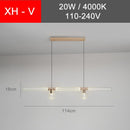 Modern LED pendant light with different Florina glass shapes