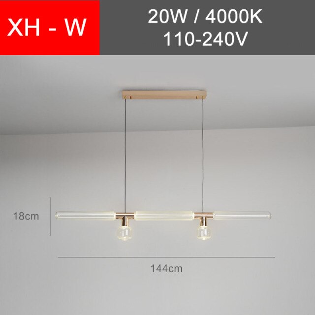 Modern LED pendant light with different Florina glass shapes - vue 26 sur 34