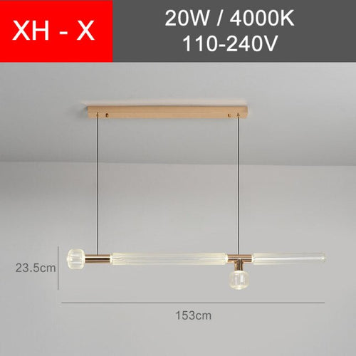 Modern LED pendant light with different Florina glass shapes - vue 28 sur 34