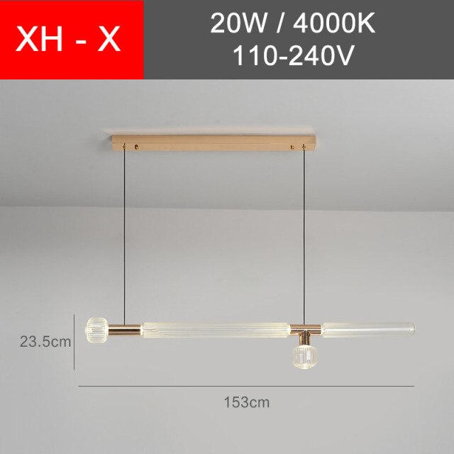 Modern LED pendant light with different Florina glass shapes - vue 27 sur 34