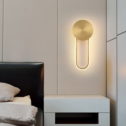 Lotyna circular copper designer wall light - vue 2 sur 5