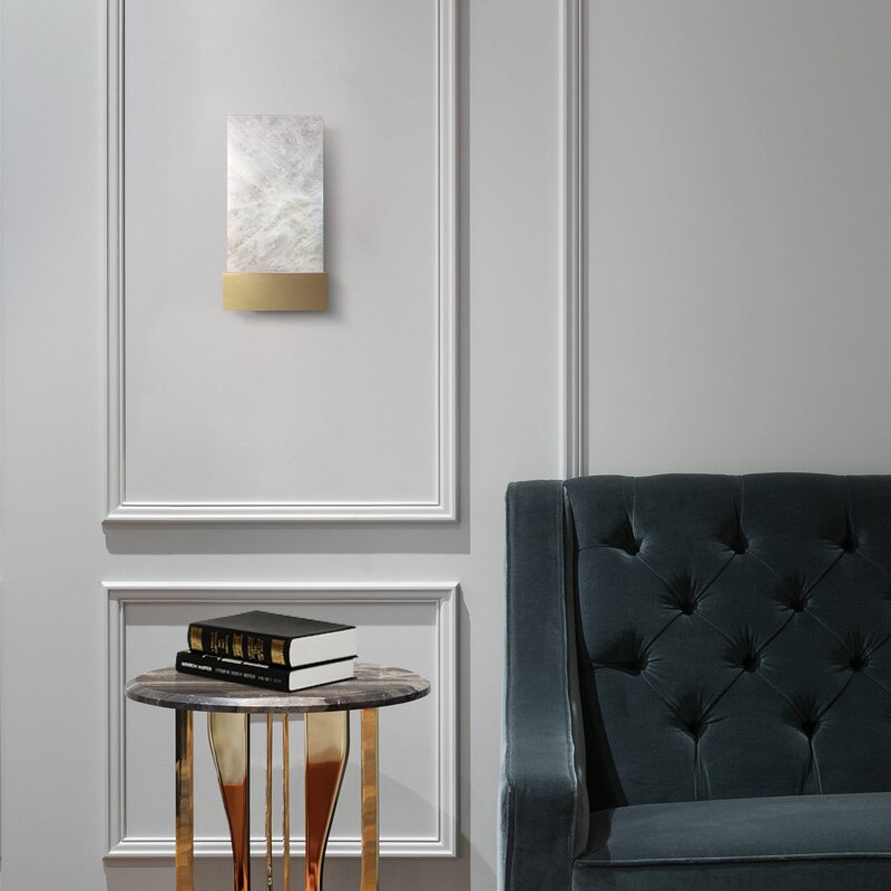 Modern designer marble-style wall light Wayem - vue 5 sur 7