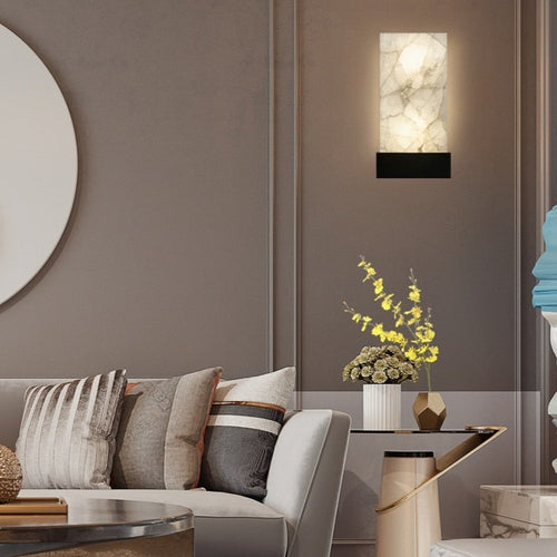 Modern designer marble-style wall light Wayem - vue 5 sur 7
