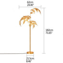 Designer LED pendant light with palm tree effect metal