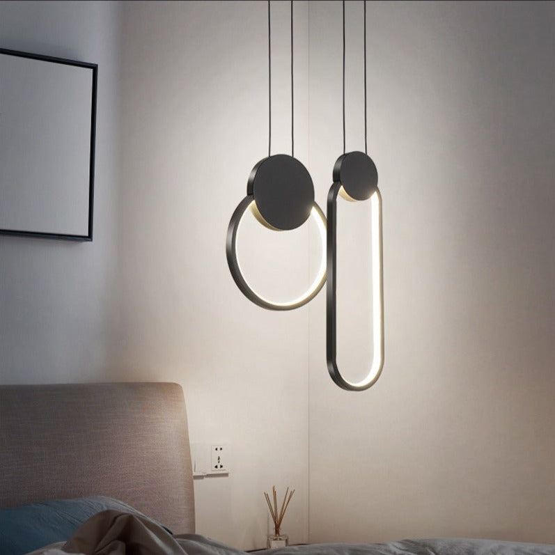 Oryna minimalist geometric LED pendant light - vue 6 sur 19
