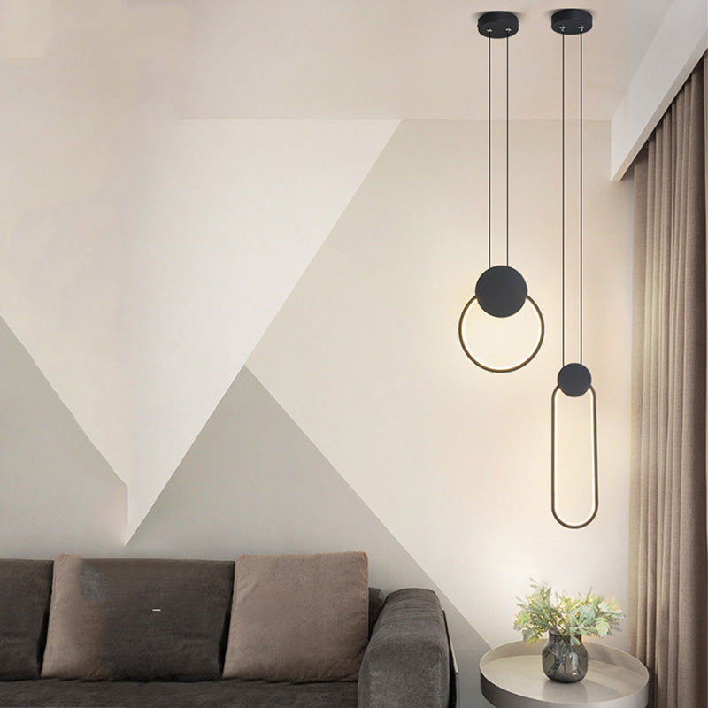 Oryna minimalist geometric LED pendant light - vue 7 sur 19