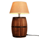Vintage barrel-shaped rope bedside lamp
