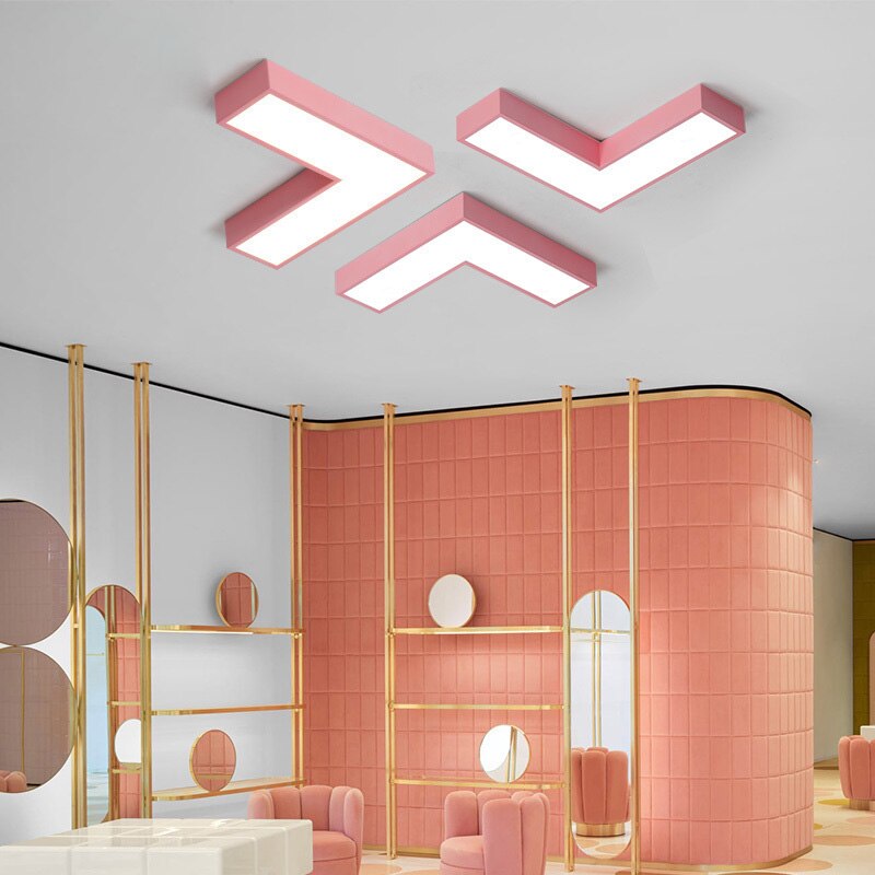 Right-angle LED designer ceiling light arrow - vue 5 sur 13