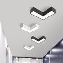 Right-angle LED designer ceiling light arrow