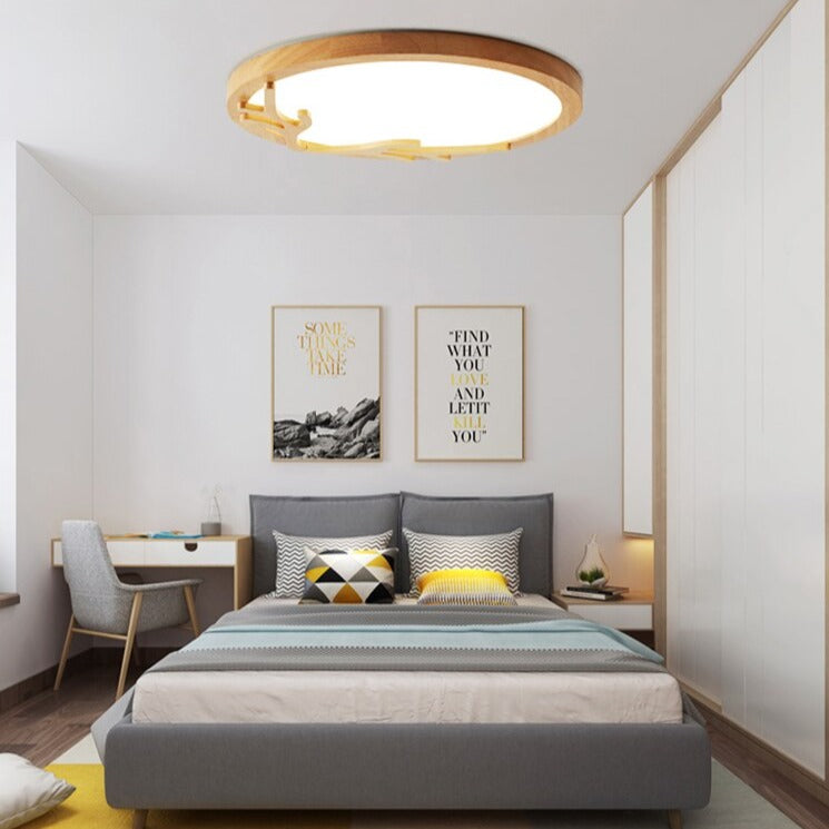 Scandinavian round ceiling light with original Benilde design - vue 4 sur 21