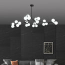 Modern LED chandelier in colorful branch style and Irune globes