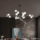 Modern LED chandelier in colorful branch style and Irune globes