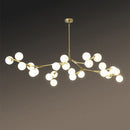 Modern LED chandelier in colorful branch style and Irune globes