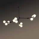 Modern LED chandelier in colorful branch style and Irune globes