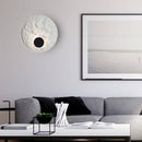 Minimalist white LED disc wall light