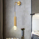 Design LED wall light with gold lampshade - Light