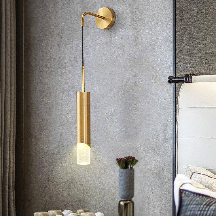Design LED wall light with gold lampshade - Light - vue 2 sur 8