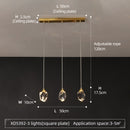 Modern LED chandelier with Tyana crystal teardrop