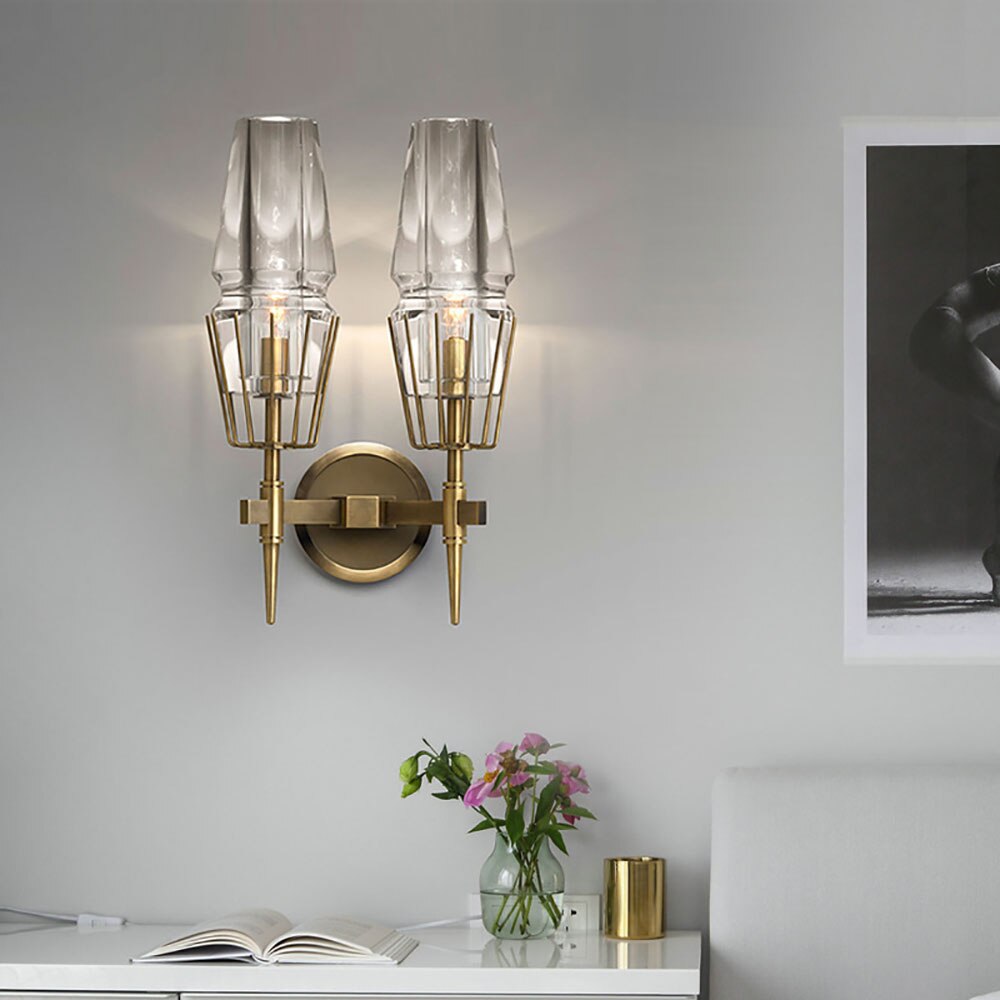 Tasnim modern vintage style torch wall light