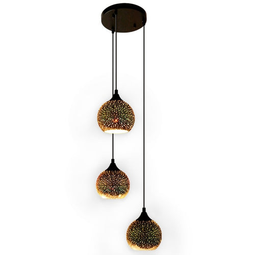 Modern Kaili 3D multicolor glass pendant light - vue 14 sur 17