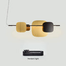 Modern LED wall light with multiple rounded metal squares loft style