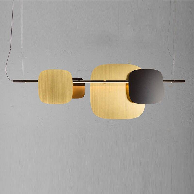 Modern LED wall light with multiple rounded metal squares loft style - vue 4 sur 7