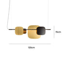 Modern LED wall light with multiple rounded metal squares loft style
