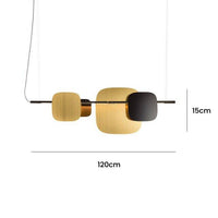 Modern LED wall light with multiple rounded metal squares loft style