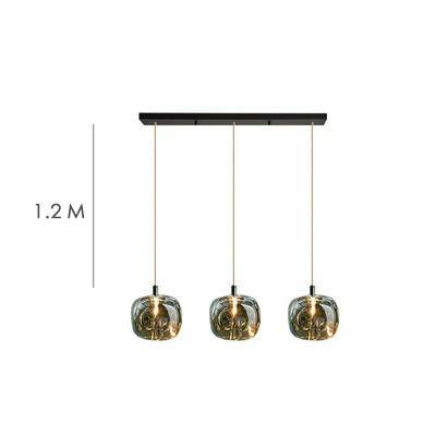Designer LED pendant light with creative glass shade - vue 10 sur 17
