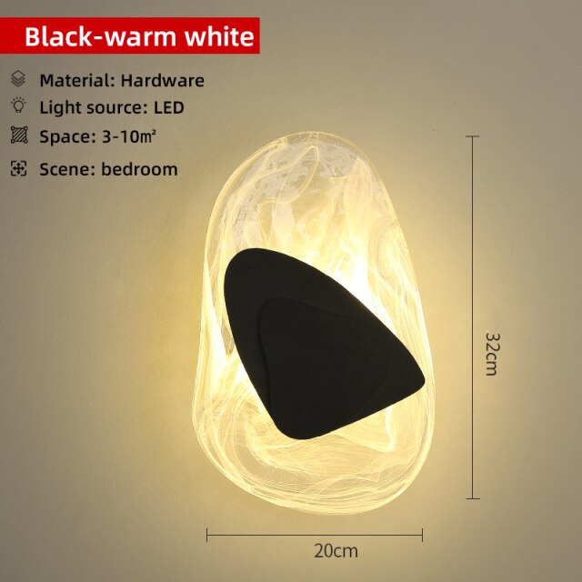 Azahara modern gemstone-style LED wall light - vue 11 sur 12