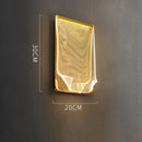 Rectangular gold metal designer wall light Larry