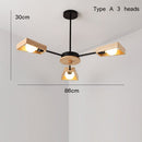 Scandinavian LED pendant light with Rauwl wooden lamps