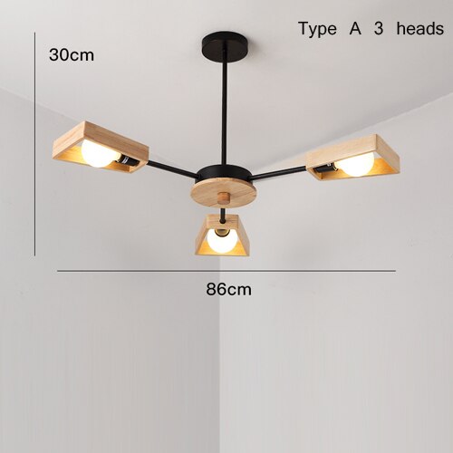 Scandinavian LED pendant light with Rauwl wooden lamps - vue 5 sur 12
