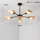 Scandinavian LED pendant light with Rauwl wooden lamps