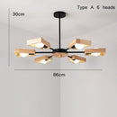 Scandinavian LED pendant light with Rauwl wooden lamps