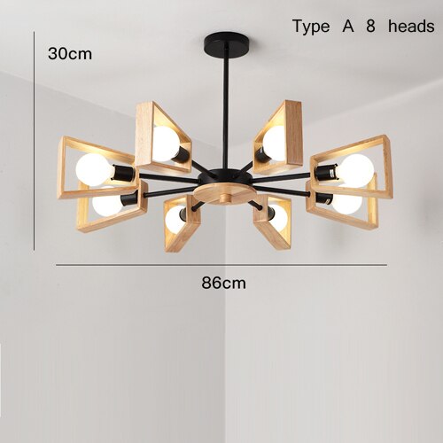 Scandinavian LED pendant light with Rauwl wooden lamps - vue 8 sur 12