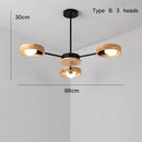 Scandinavian LED pendant light with Rauwl wooden lamps
