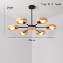 Scandinavian LED pendant light with Rauwl wooden lamps