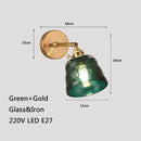 LED wall light with Siena glass shade