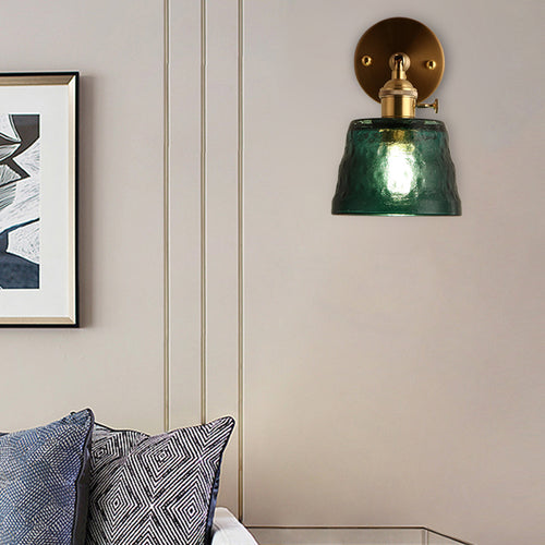 LED wall light with Siena glass shade - vue 6 sur 10