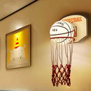 Led wall light basketball hoop style metal kids