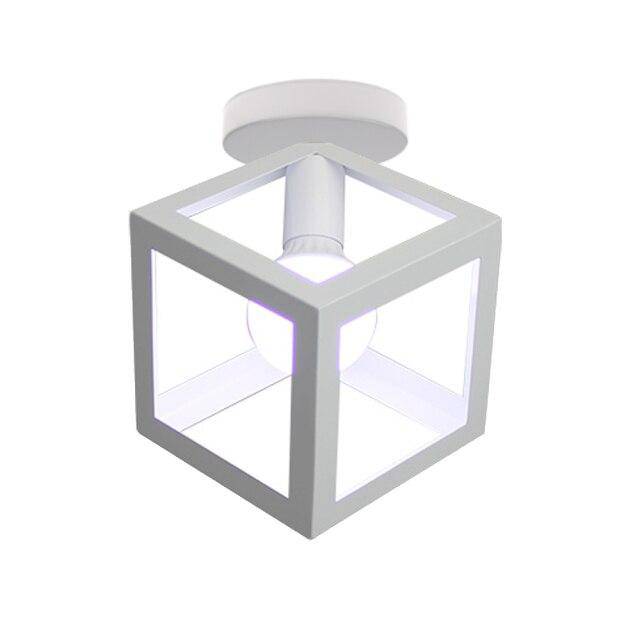 Design LED ceiling light with colourful metal cage loft style