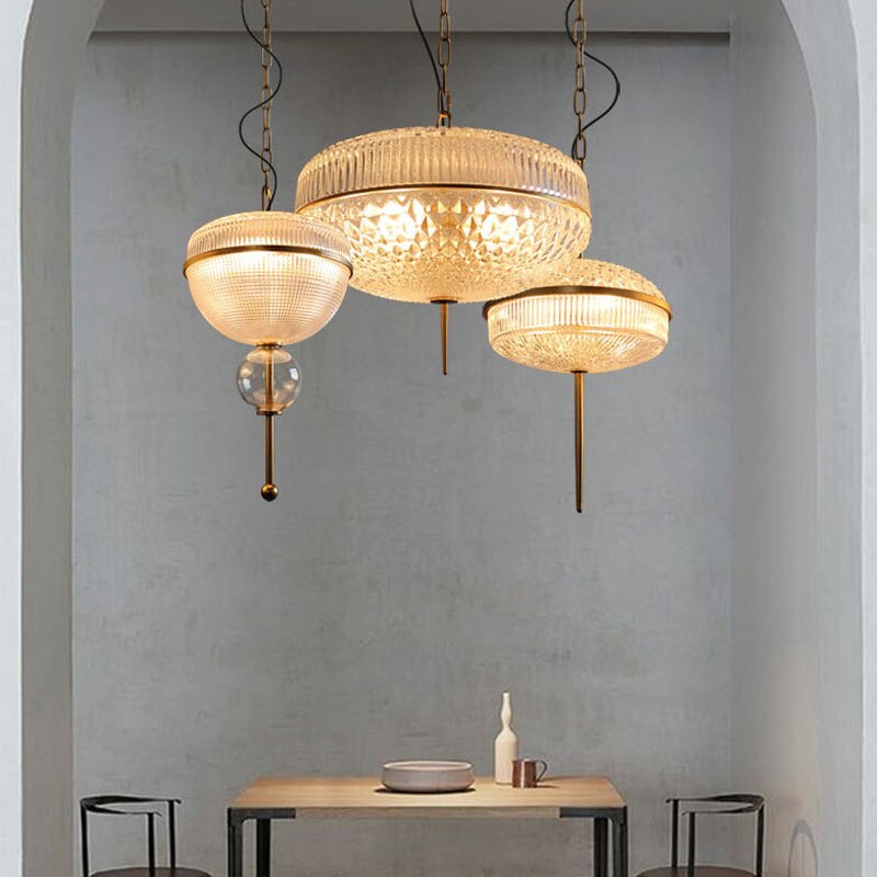 Vintage oriental style glass pendant light Helia - vue 3 sur 6