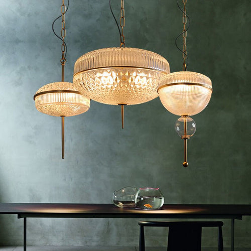 Vintage oriental style glass pendant light Helia - vue 3 sur 6