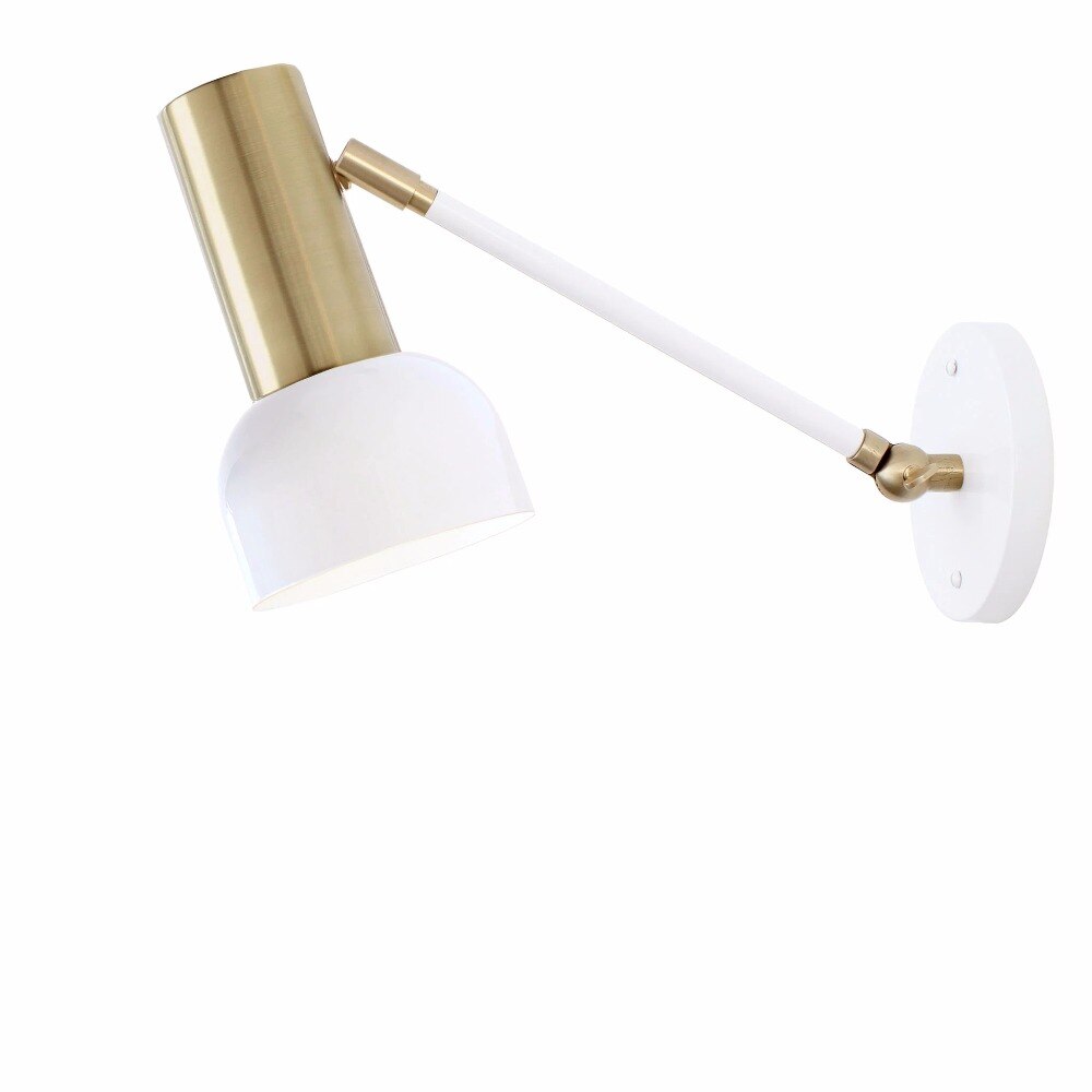 Designer wall light with adjustable metal arm Army