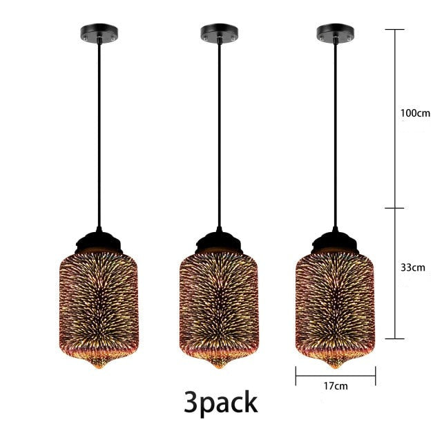 Modern Kaili 3D multicolor glass pendant light - vue 16 sur 17