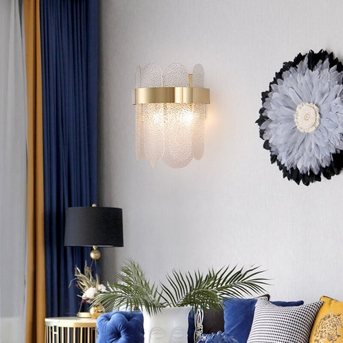 Modern wall light with glass blades Ciara - vue 3 sur 5