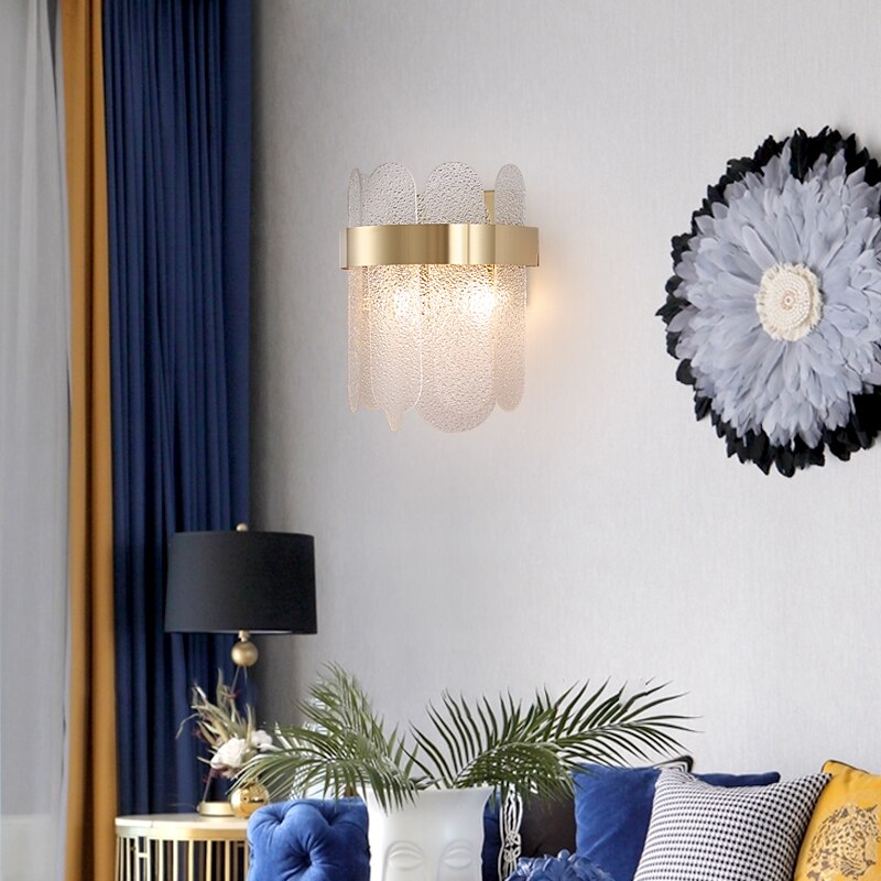 Modern wall light with glass blades Ciara - vue 2 sur 5