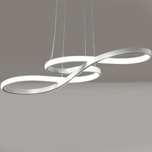 Modern chandelier with two metallic infinity symbols kemena - vue 11 sur 11